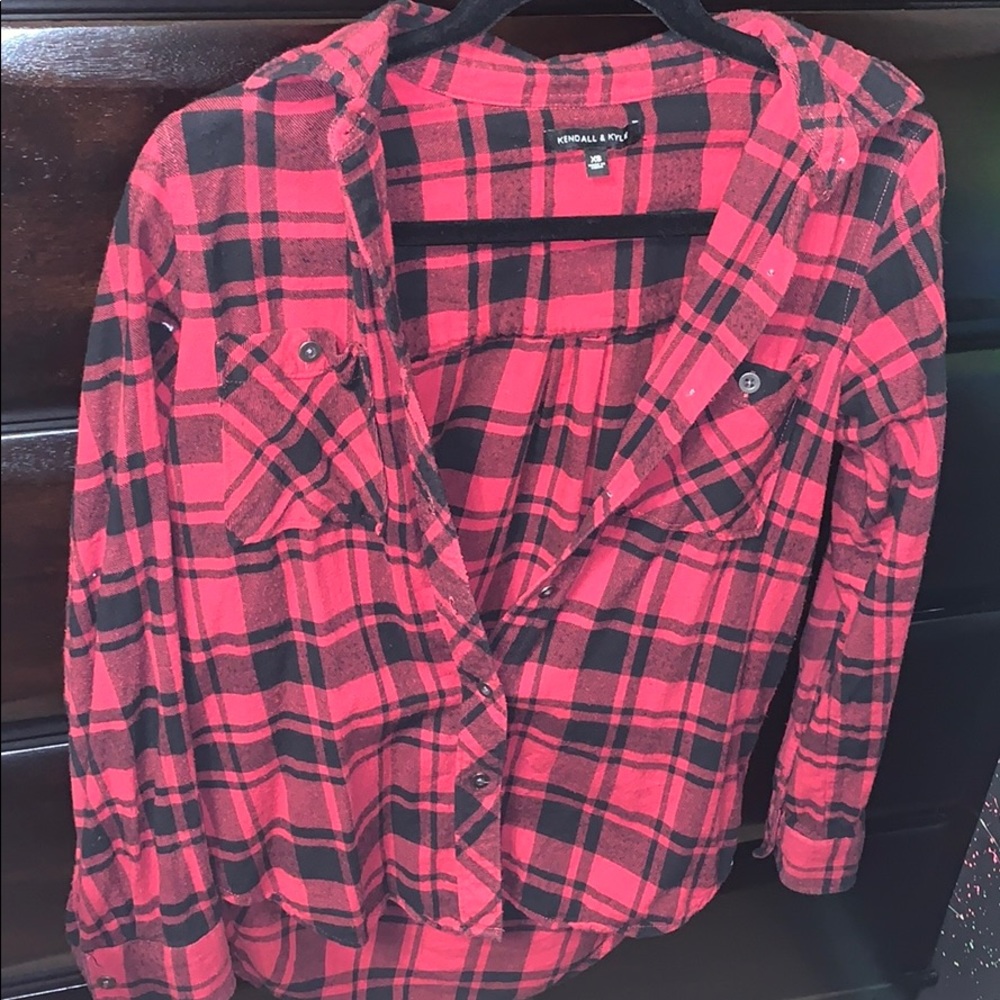 Red Kendall and Kylie flannel